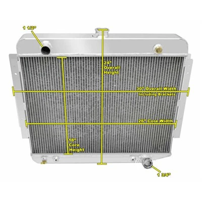 Système de refroidissement d'accessoires de voiture, radiateur tout en aluminium pour Dodge, vente d'usine
